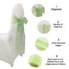 7" x 108" Organza Chair Sash - Sage