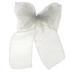 7" x 108" Organza Chair Sash - Silver