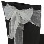 7" x 108" Organza Chair Sash - Silver