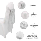 7" x 108" Organza Chair Sash - Silver