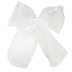 7" x 108" Organza Chair Sash - White