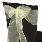 7" x 108" Organza Chair Sash - Lemon