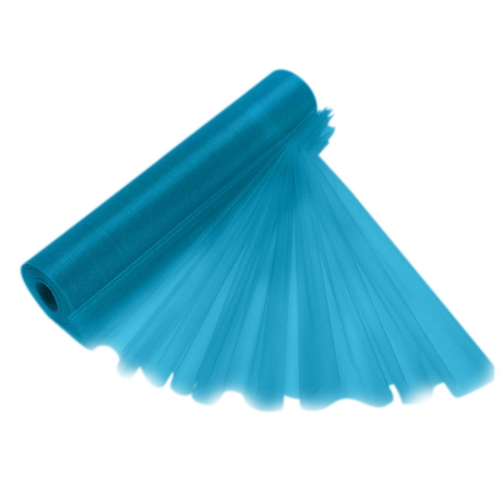 25m x 29cm Organza Sheer Roll - Turquoise