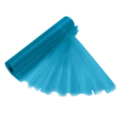 25m x 29cm Organza Sheer Roll - Turquoise