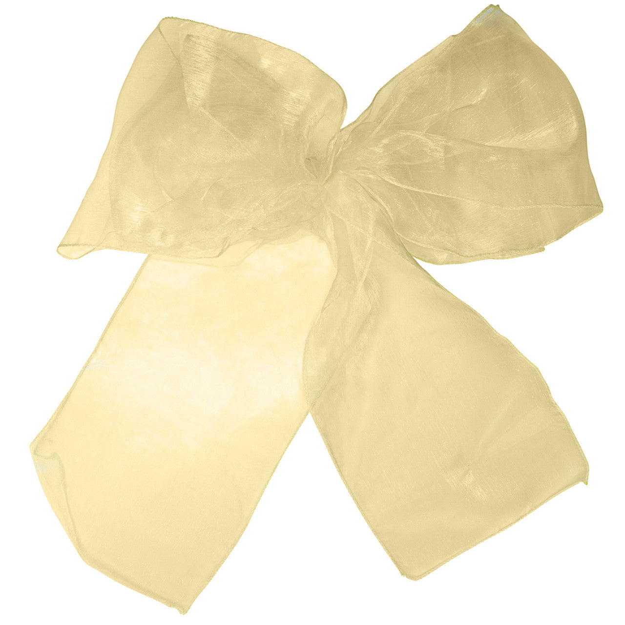 23" x 108" Wider Organza Chair Sash - Cream