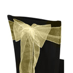 23" x 108" Wider Organza Chair Sash - Cream