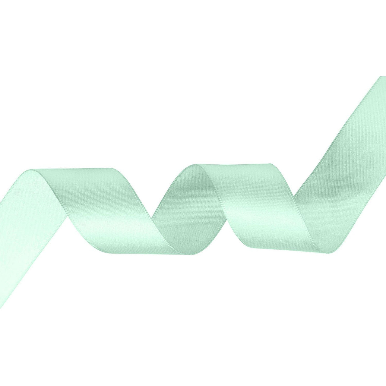 10m Double Sided Satin Ribbon - Pastel Green