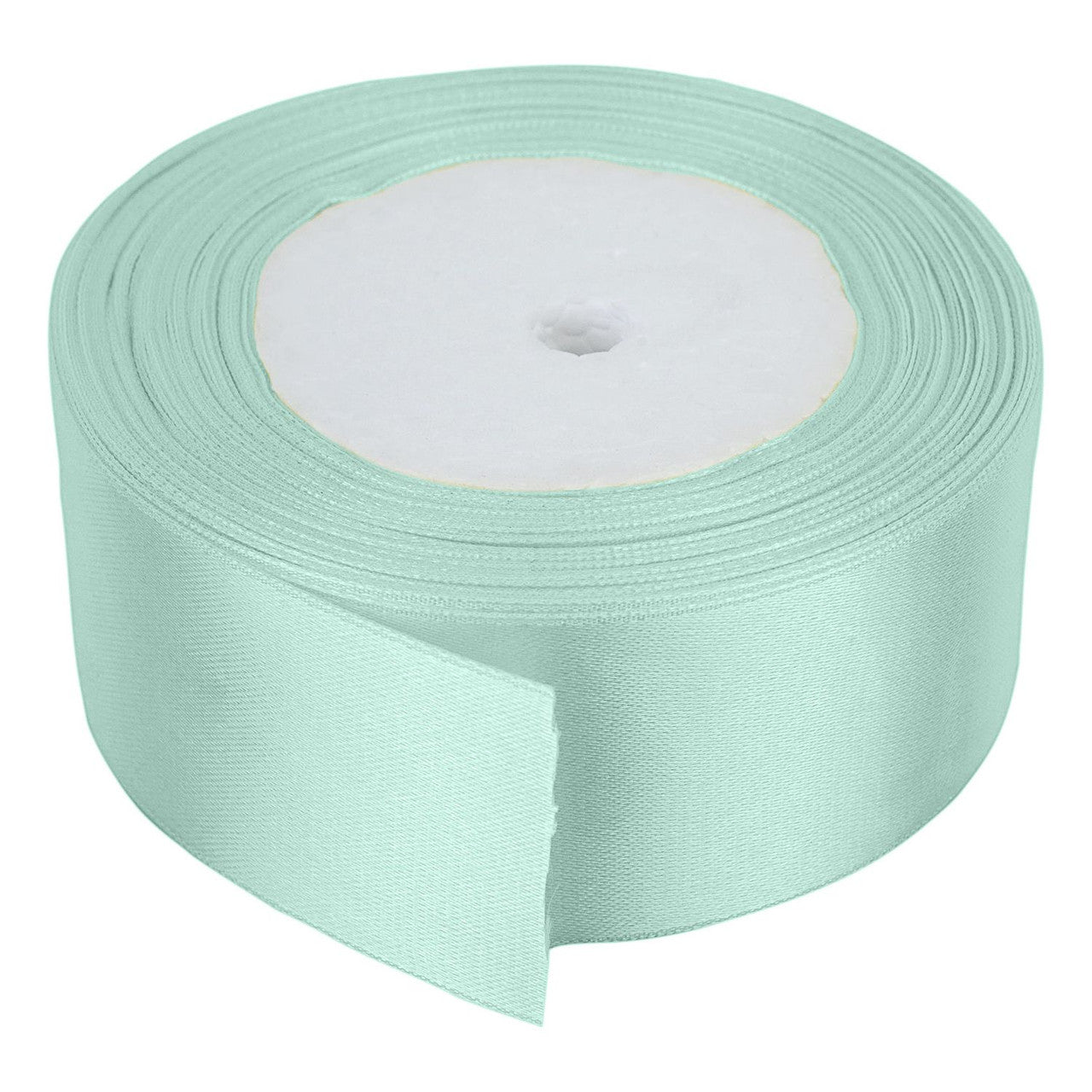 10m Double Sided Satin Ribbon - Pastel Green