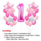 25pc 1st Birthday Foil & Latex Balloons Set - Pink