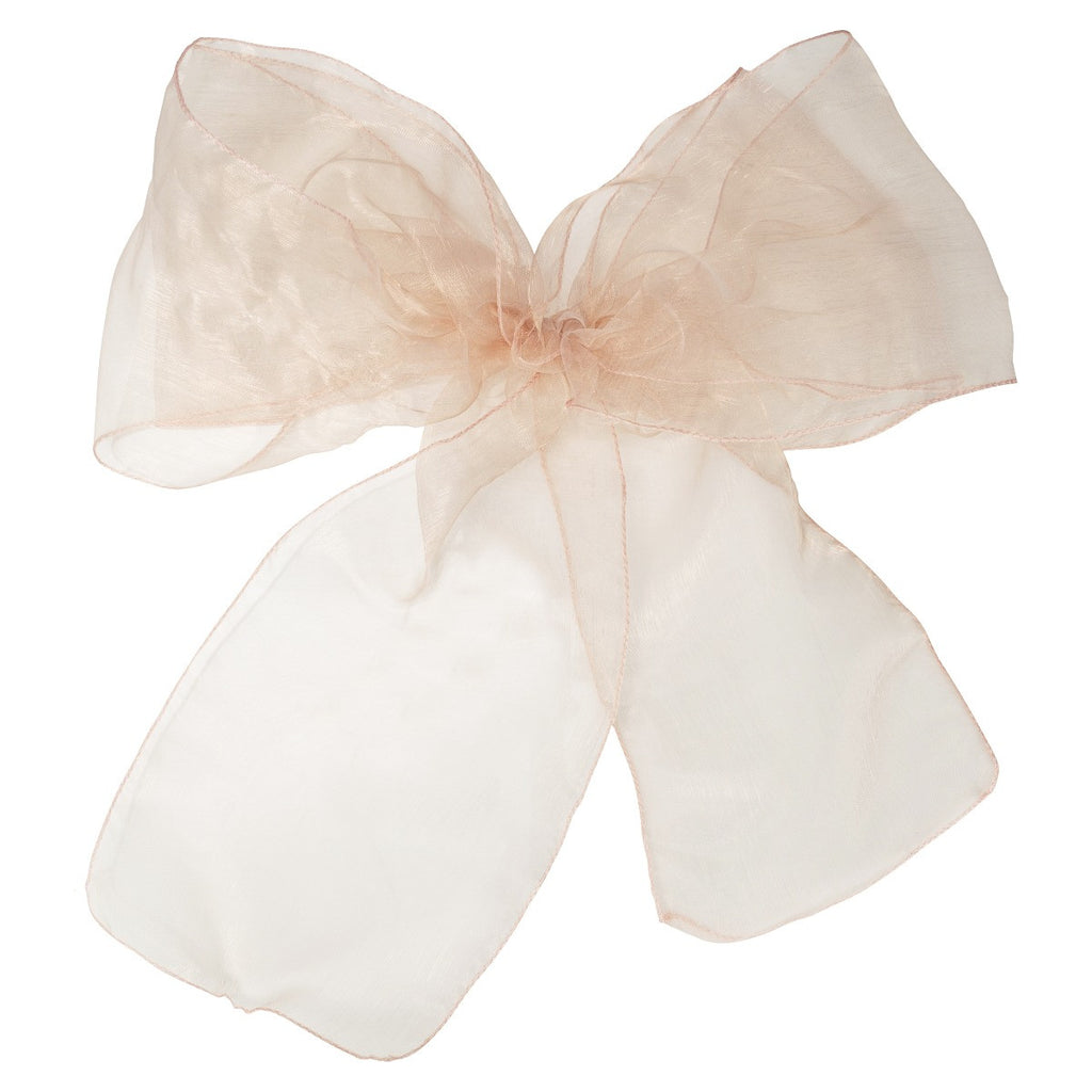 7" x 108" Organza Chair Sash - Peach