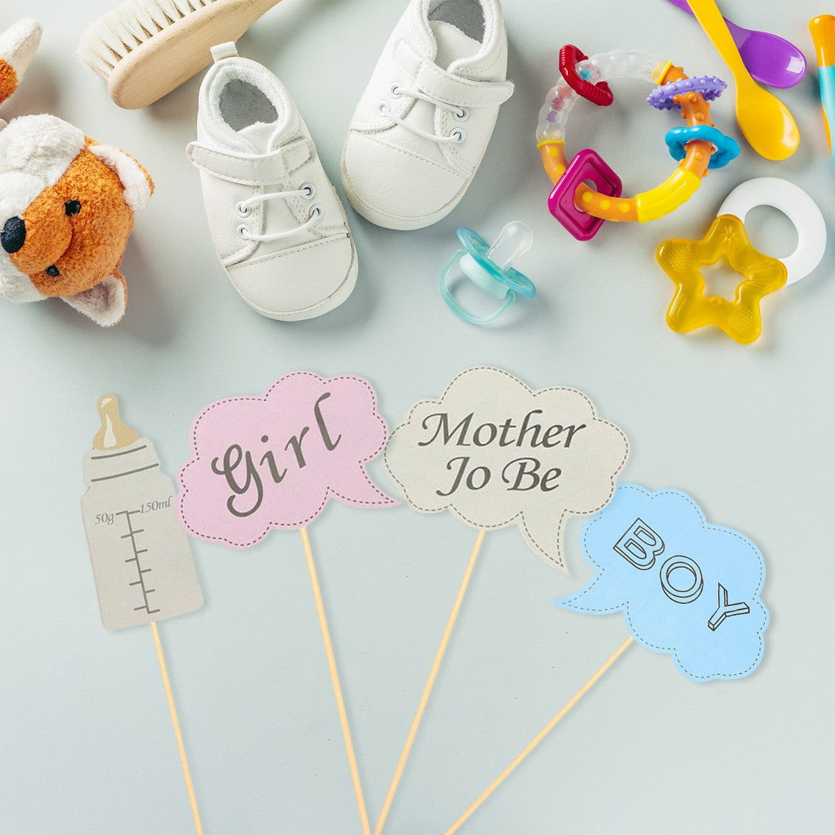10pc Baby Shower Photo Booth Cardboard Party Props