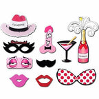 30pc Naughty Hen Party Photo Booth Cardboard Party Props