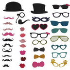 36pcs Funny Face Photo Booth Cardboard Party Props