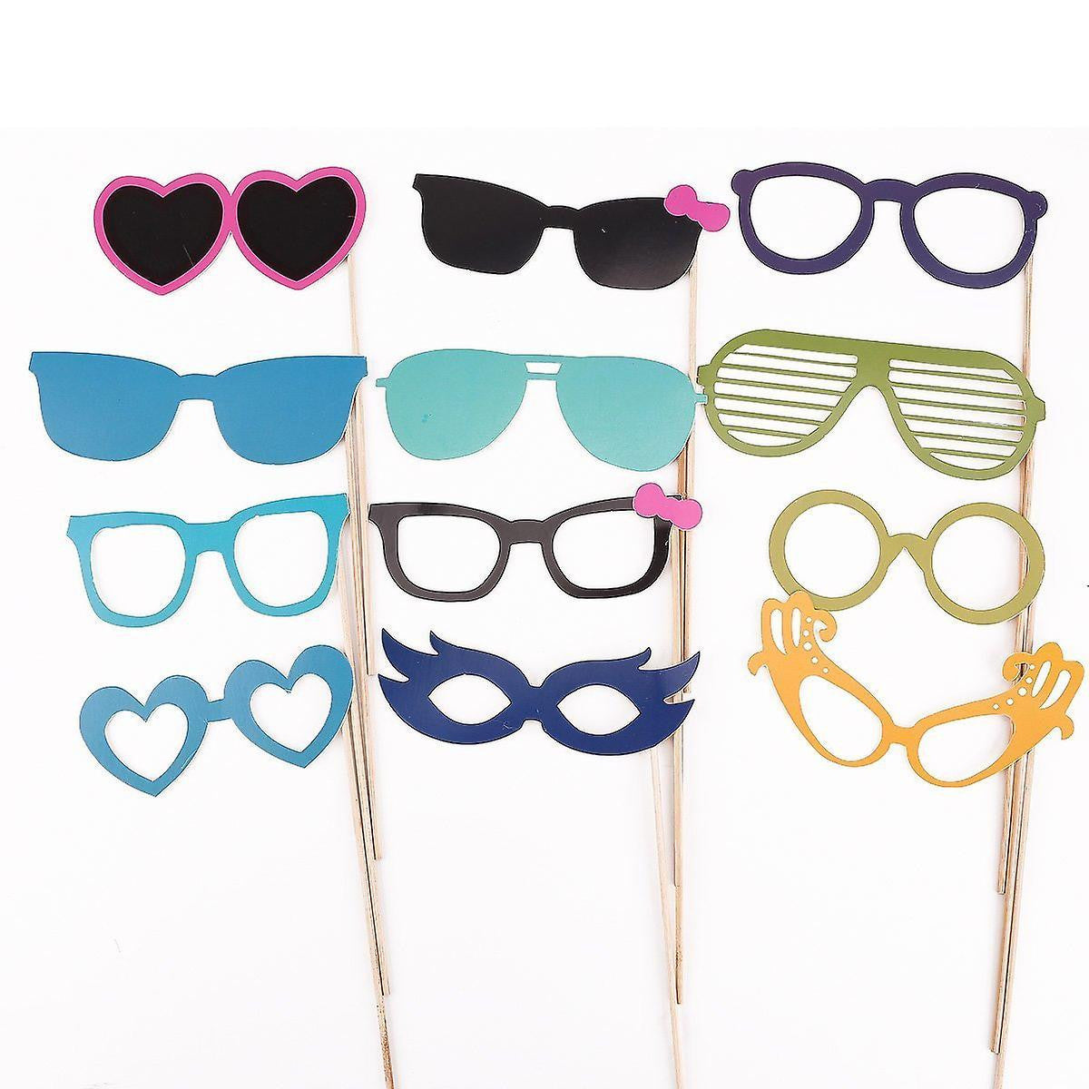 36pcs Funny Face Photo Booth Cardboard Party Props