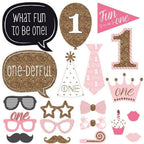 20pc 1st Birthday Photo Booth Cardboard Party Props