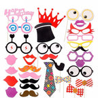 31pc Birthday Photo Booth Cardboard Party Props