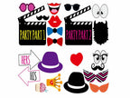 22pc Celebration Photo Booth Cardboard Party Props