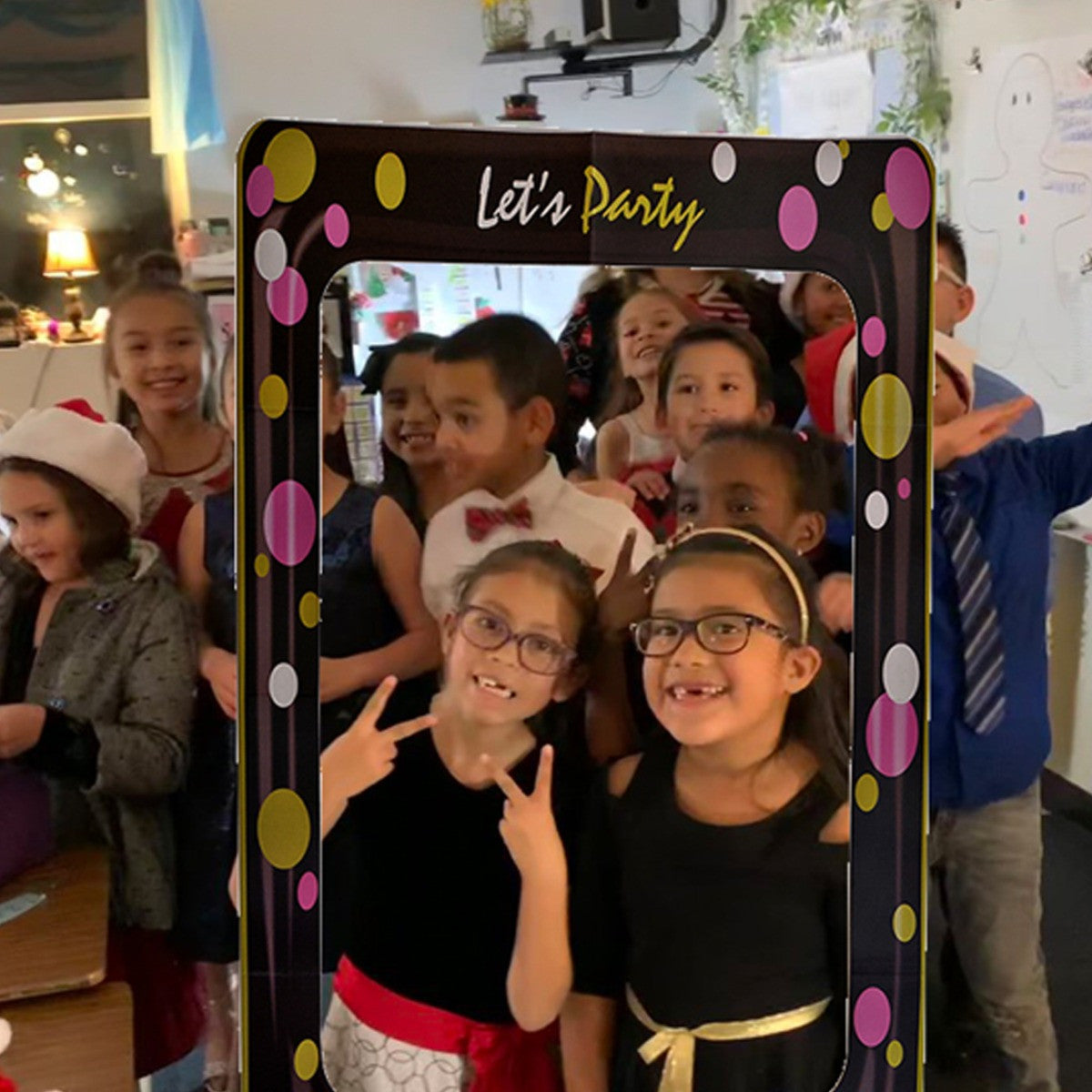 Cardboard Photo Frame Prop - Let's Party