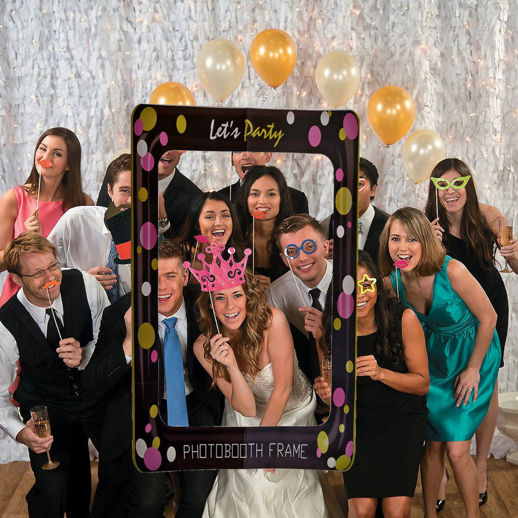 Cardboard Photo Frame Prop - Let's Party