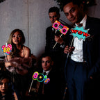 18pc 80's Style Pop Retro Photo Booth Cardboard Party Props