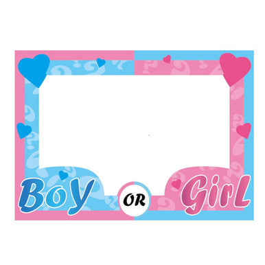 Cardboard Photo Frame Prop - Gender Reveal