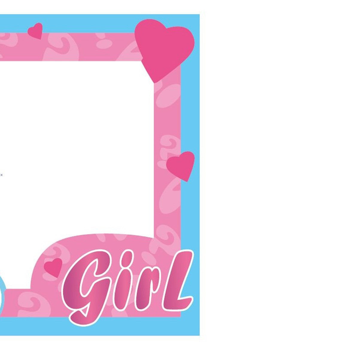 Cardboard Photo Frame Prop - Gender Reveal