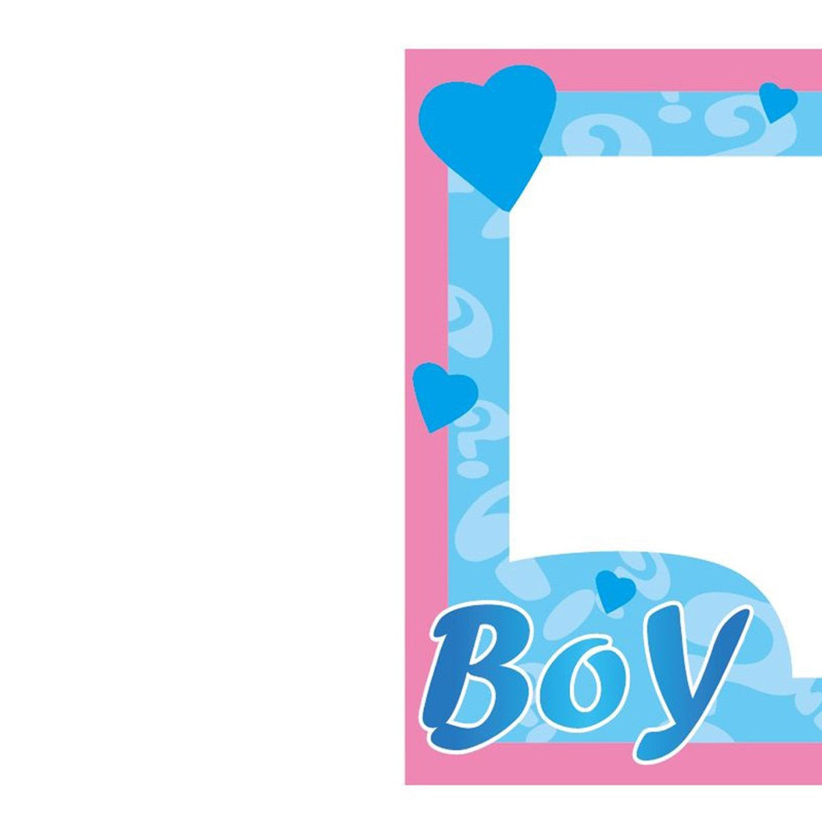 Cardboard Photo Frame Prop - Gender Reveal
