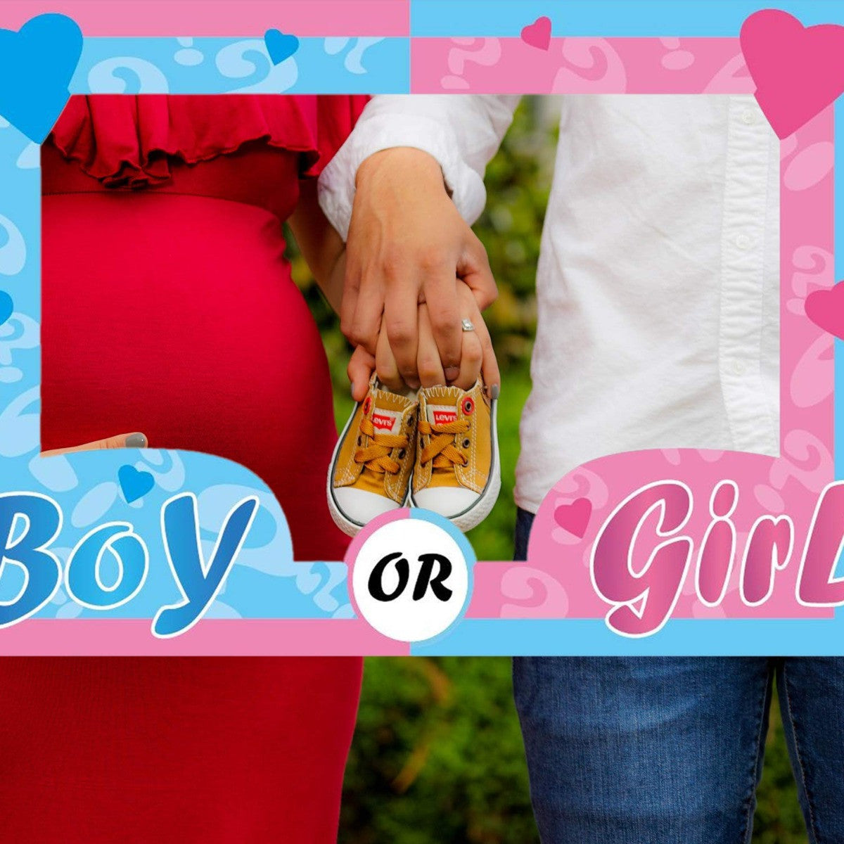 Cardboard Photo Frame Prop - Gender Reveal