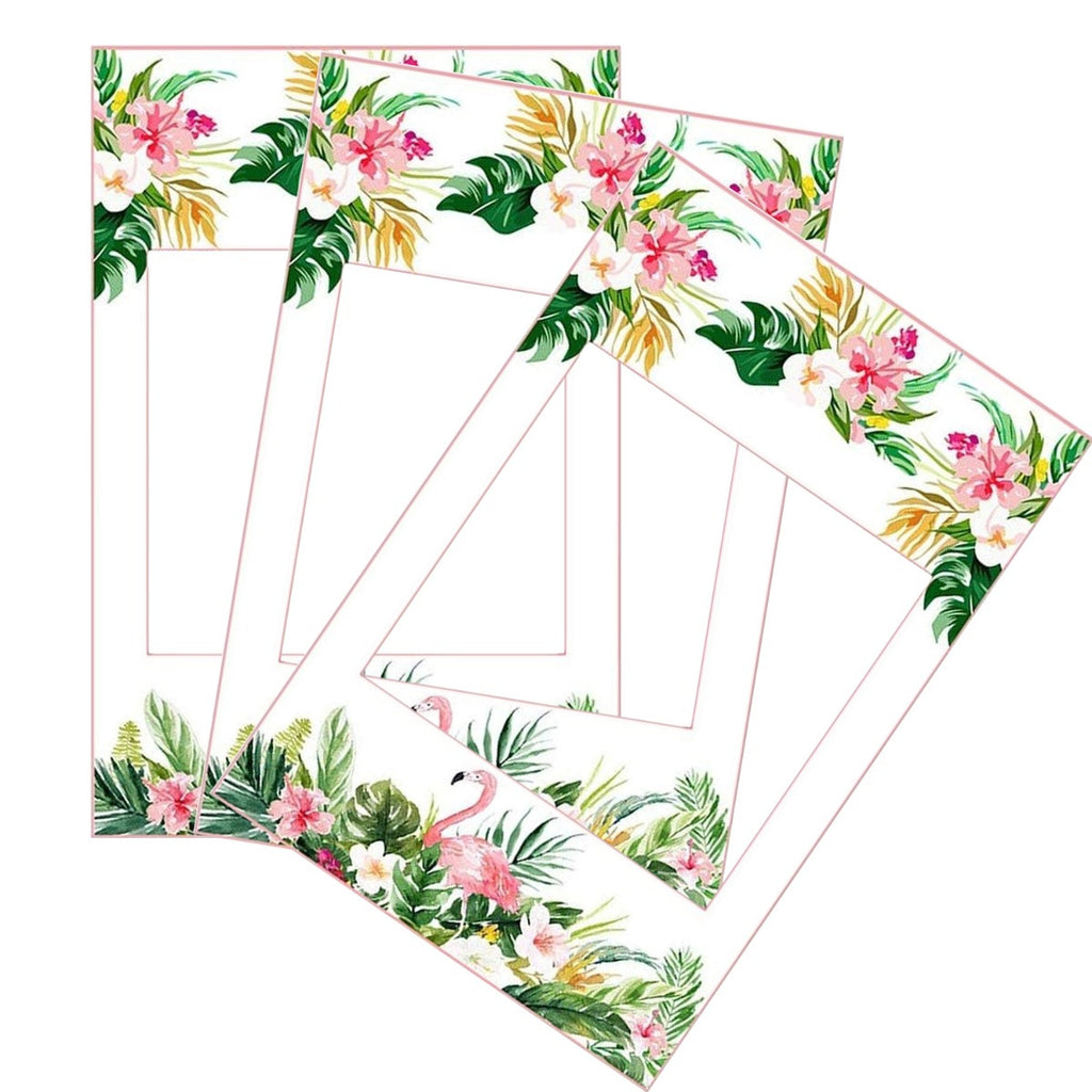 Cardboard Photo Frame Prop - Flamingo & Flowers