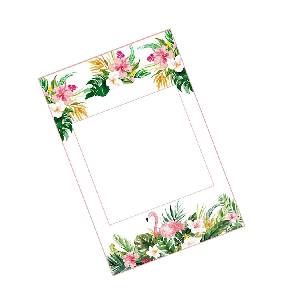 Cardboard Photo Frame Prop - Flamingo & Flowers