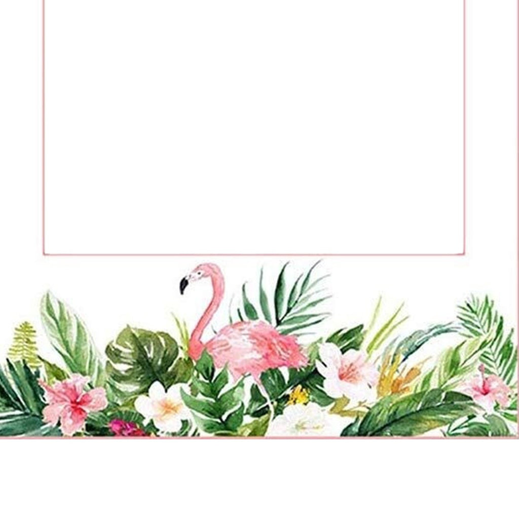 Cardboard Photo Frame Prop - Flamingo & Flowers