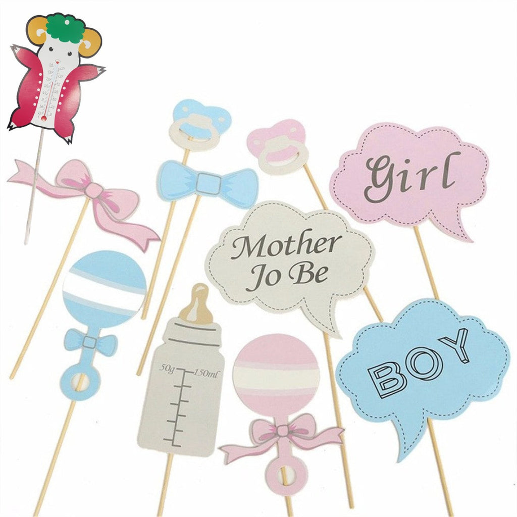 11pc Baby Shower Photo Booth Cardboard Party Props