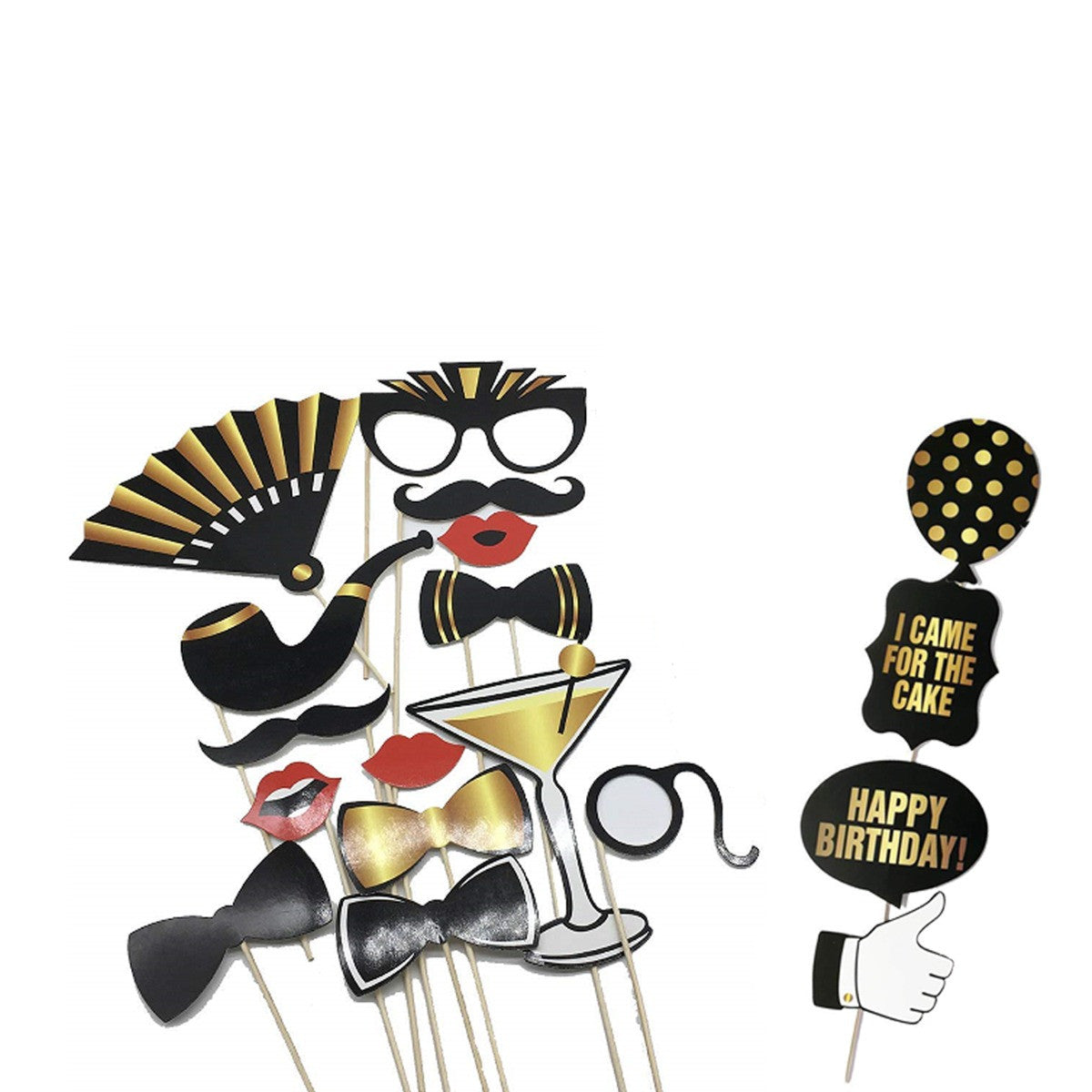 20pc Adults Birthday Photo Booth Cardboard Party Props