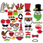 45pc Christmas Photo Booth Cardboard Party Props
