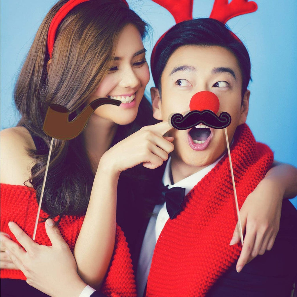 45pc Christmas Photo Booth Cardboard Party Props