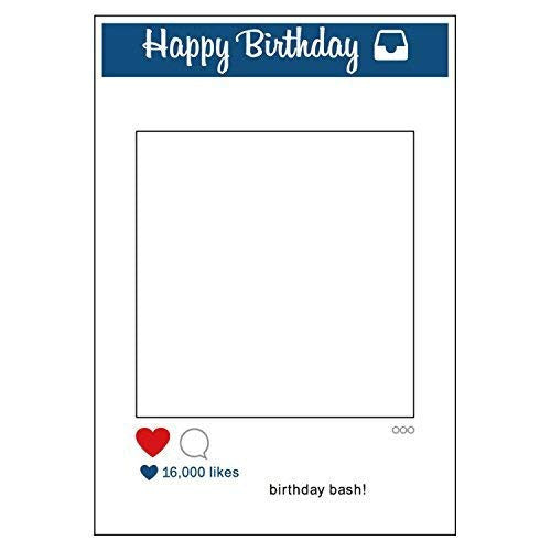 Cardboard Photo Frame Prop - Happy Birthday