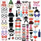 90pc Funny Photo Booth Cardboard Party Props
