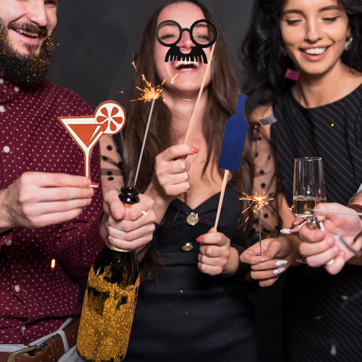 90pc Funny Photo Booth Cardboard Party Props