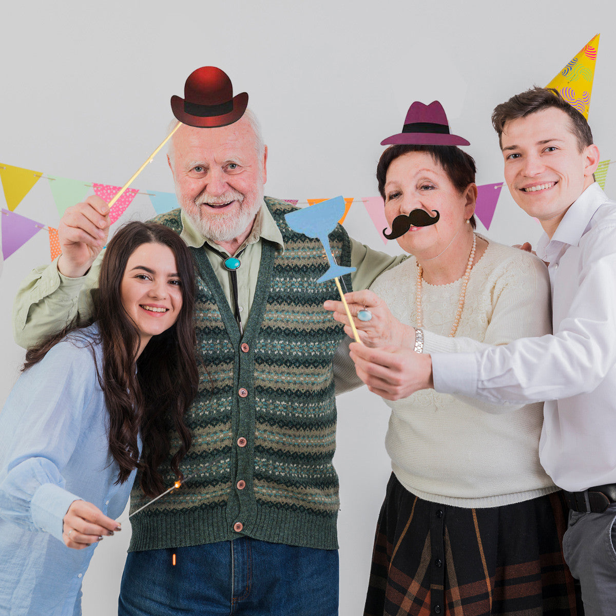 90pc Funny Photo Booth Cardboard Party Props