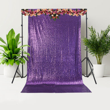 Sequin Backdrop - 4ft x 7ft  - Purple