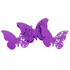 50x Laser Cut Butterfly Place Cards (67mm x 107mm) - Purple