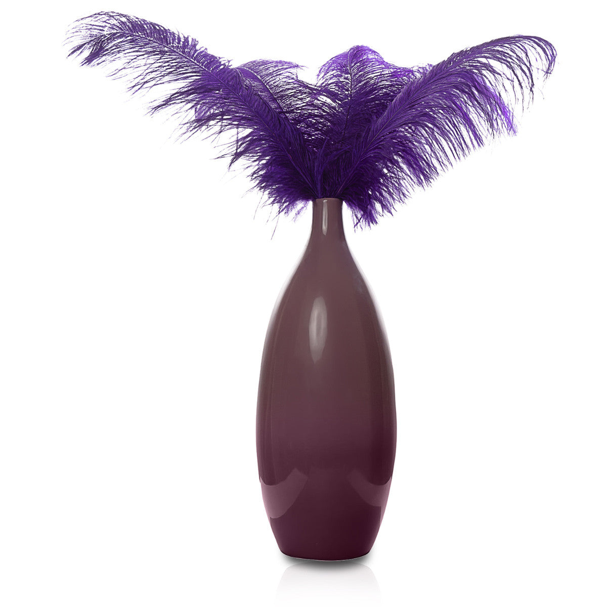 50-60cm Loose Ostrich Feathers, 5pcs - Purple