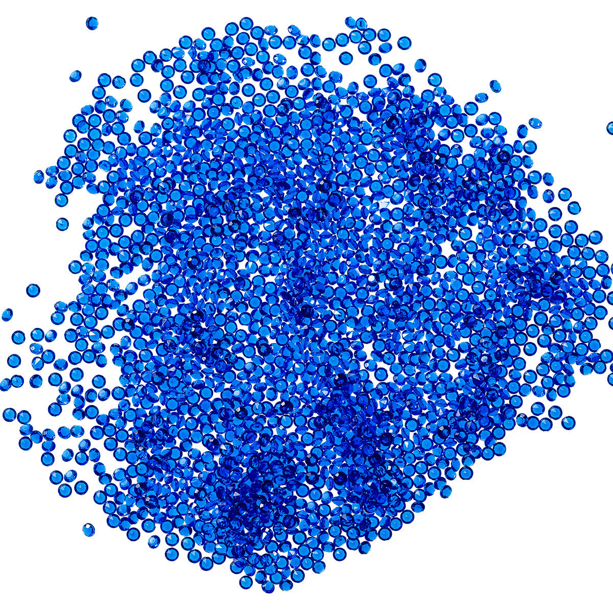 6000 Iridescent Table Scatter Acrylic Crystals, Mixed Sizes - Royal Blue