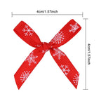 40mm Christmas Themed Grosgrain Bow Ribbons, 150pcs - Mixed Colours