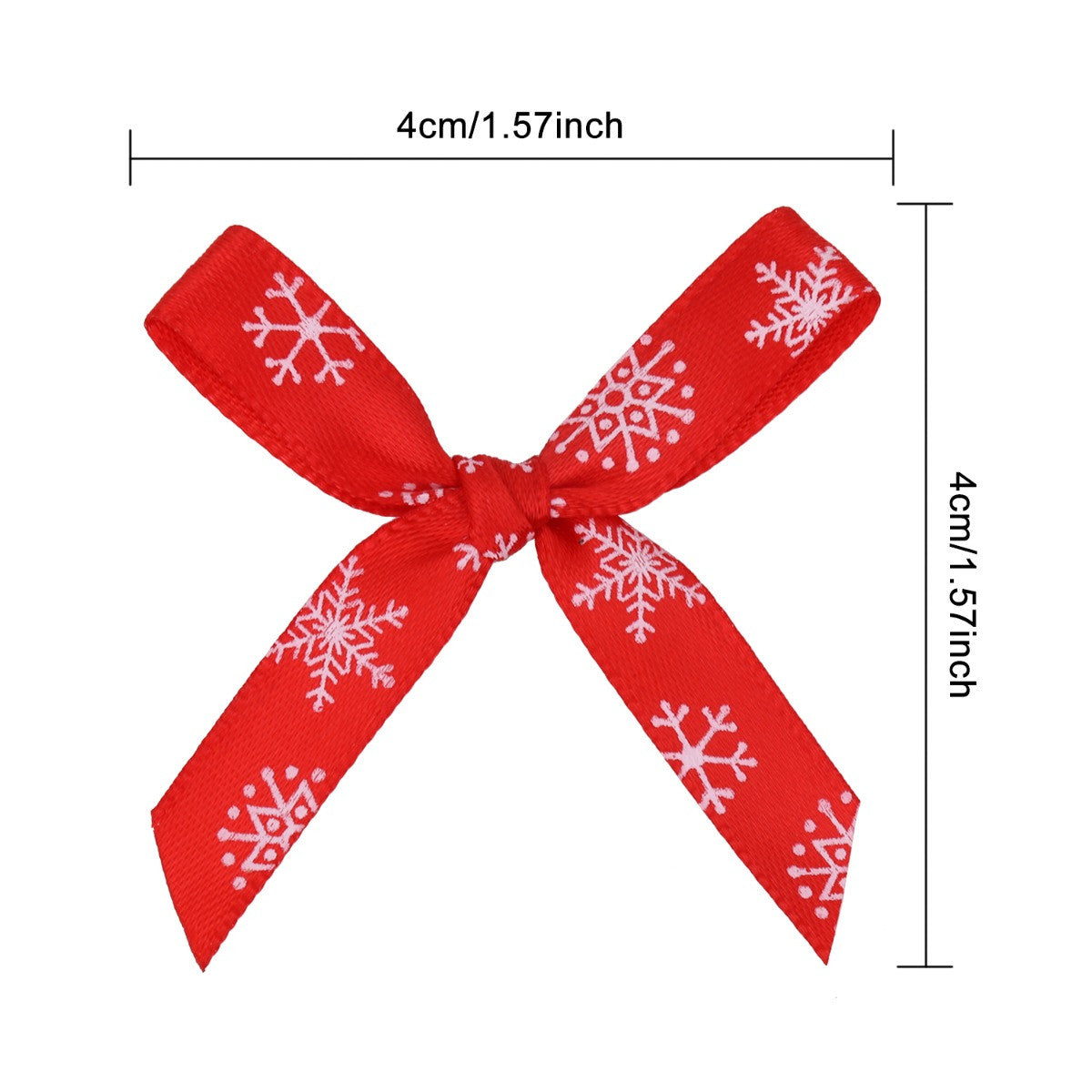 40mm Christmas Themed Grosgrain Bow Ribbons, 150pcs - Mixed Colours