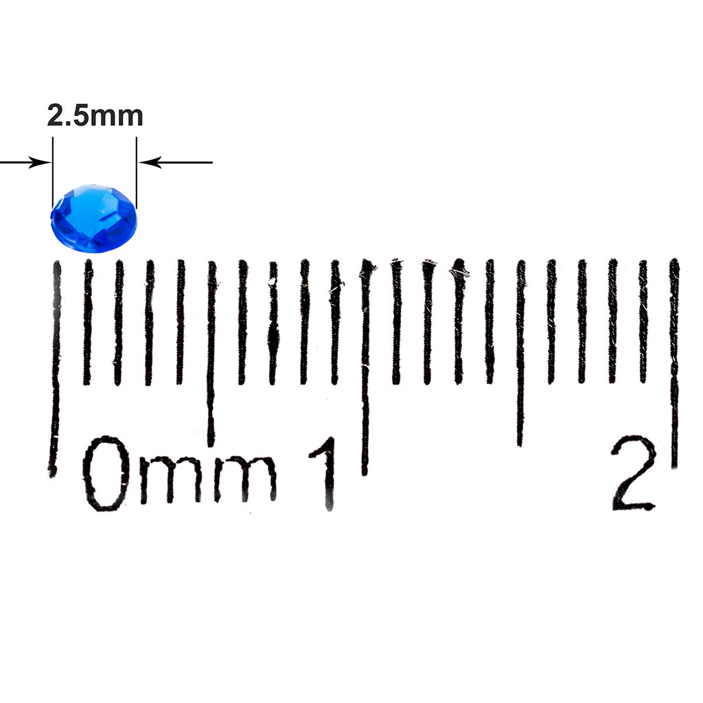 4000 Iridescent Table Scatter Acrylic Crystals, 2.5mm - Royal Blue