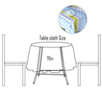 70" Round Premium Waterproof Polyester Tablecloth - Multicoloured Zig-Zag