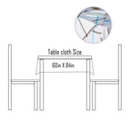 60" x 84" Rectangle Premium Waterproof Polyester Tablecloth - Blue/Brown Check