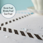 60" x 84" Rectangle Premium Waterproof Polyester Tablecloth - Blue/Brown Check