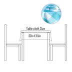 60" x 84" Rectangle Premium Waterproof Polyester Tablecloth - Turquoise Large Gingham